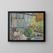 Madame Hessel che legge sulla terrazza del Clos Cézanne - Édouard Vuillard — quadro incorniciato alla parete