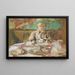 Madame Vuillard alla tavola della cena - Édouard Vuillard — quadro incorniciato alla parete