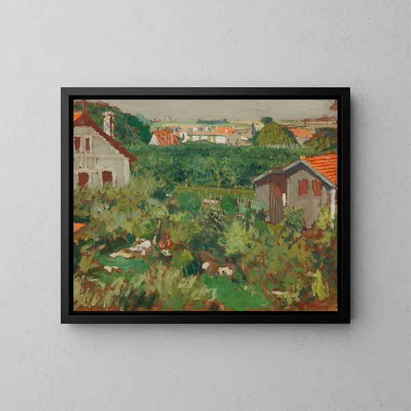 Maisonnettes in un recinto - Édouard Vuillard — quadro incorniciato alla parete