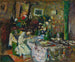 di Marcelle Aron nella sala da pranzo al Château Rouge - Édouard Vuillard — vista dell’opera