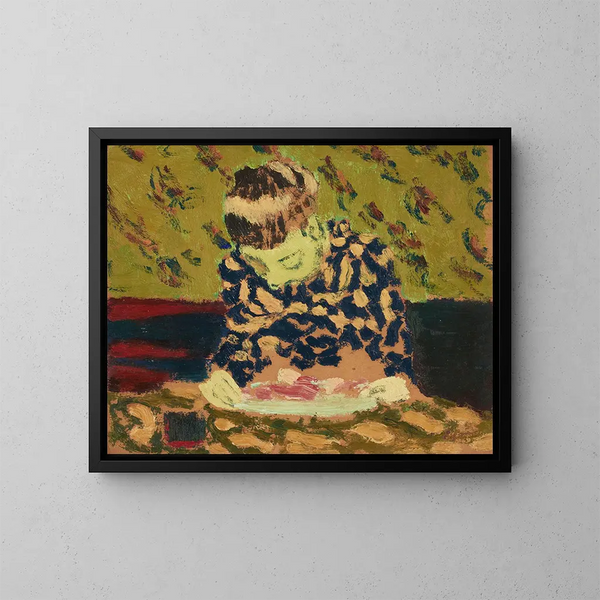 Marie si china sul suo lavoro - Édouard Vuillard — quadro incorniciato alla parete