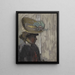 Modèle al grande cappello - Édouard Vuillard — quadro incorniciato alla parete
