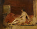 Nu su una copertina con motivo floreale rosso - Édouard Vuillard — vista dell’opera