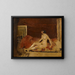 Nu su una copertina con motivo floreale rosso - Édouard Vuillard — quadro incorniciato alla parete
