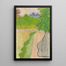 Paesaggio di strada con alberi - Édouard Vuillard — quadro incorniciato alla parete