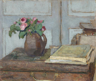 douard Vuillard - The Artists Paint Box and Moss Roses.webp