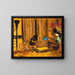 La sala da biliardo al castello dei Clayes - Édouard Vuillard — quadro incorniciato alla parete