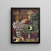 Donna in abito a righe - Édouard Vuillard — quadro incorniciato alla parete