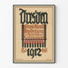 Poster vintage di Dresda 1912 esposizione d'arte