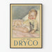Poster vintage di un bambino addormentato per latte in polvere Dryco