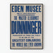 Poster vintage illusionista Dunninger al Museo Eden