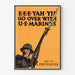Poster vintage dei Marine degli Stati Uniti all'appello di reclutamento