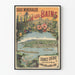 Poster vintage acqua minerale Évian-les-Bains Fonte Cachat