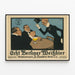 Poster pubblicitario vintage Echt Berliner Weißbier — quadro incorniciato alla parete