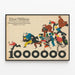 Poster vintage 1000000 Burleske Teatro Walhalla — quadro incorniciato alla parete
