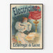 Poster vintage Electricine illuminazione di lusso