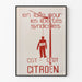 Poster vintage di lotta sindacale Citroën CGT CFDT