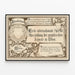 Poster vintage Esposizione Internazionale di Arte Grafica a Vienna 1883 — quadro incorniciato alla parete