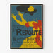 Poster decorativo teatrale colorato con motivo di donna in costume