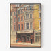 Poster vintage facciata libreria Francis Edwards a Londra