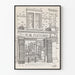 Poster vintage vetrina libreria H.M. Fletcher a Londra