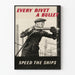 Poster vintage industriale Every Rivet a Bullet - Decorazione murale atelier