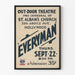 Poster vintage del teatro all'aperto Everyman a Hollywood