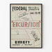 Poster vintage Escursione Federal Theatre di Victor Wolfson