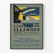 Poster vintage esposizione arte federale Illinois