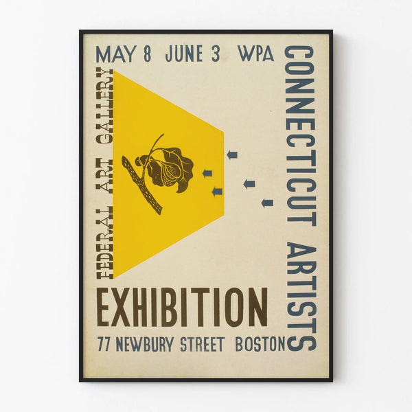 Poster Espositivo Artistico WPA Connecticut - Decorazione Murale Vintage