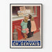 Poster vintage promozionale formaggi doppi crema Charles Gervais