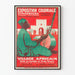 Poster vintage Esposizione Coloniale di Strasburgo Villaggio Africano