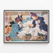 Poster vintage esposizione di bianco a Place Clichy — quadro incorniciato alla parete