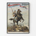 Poster vintage esposizione sport di pesca e cavalli 1892