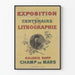 Poster vintage esposizione centenario litografia Galleria Rapp