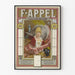 Poster vintage litografia 1887 Tipografia F. Appel Parigi