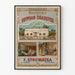 Poster pubblicitario vintage della fabbrica di sigarette egiziane F. Syrowatka