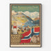 Poster vintage del film norvegese Fante-Anne con paesaggio e bandiera