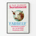 Poster pubblicitario vintage Farbœuf per sovralimentazione muscolare
