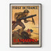 Poster militare vintage U.S. Marines First In France