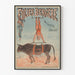Poster vintage Folies Bergère acrobata sul toro