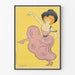 Poster Danzatrice Folies Bergère in Rosa e Giallo