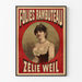 Poster vintage Folies Rambuteau Zélie Weil per decorazione murale