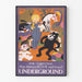 Poster vintage Natale Shopping e Viaggi Sottoterra