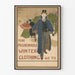 Poster vintage moda invernale elegante