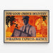 Poster vintage Railway Express Agency Consegna affidabile — quadro incorniciato alla parete