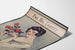 Poster vintage For His Country con ritratto femminile e rose