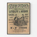 Poster vintage di concert e balli a Frascati con direttori d'orchestra Litolff e Arban