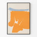 Poster astratto arancione e blu Friedel Dzubas