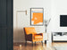 Poster astratto arancione e blu Friedel Dzubas